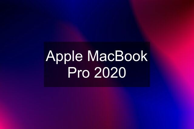 Apple MacBook Pro 2020