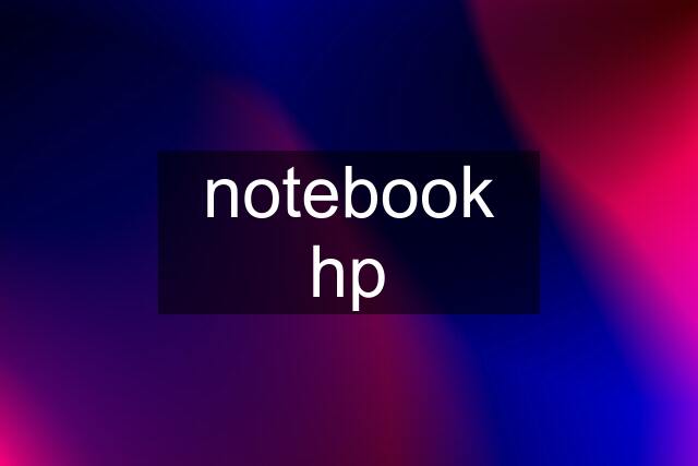 notebook hp