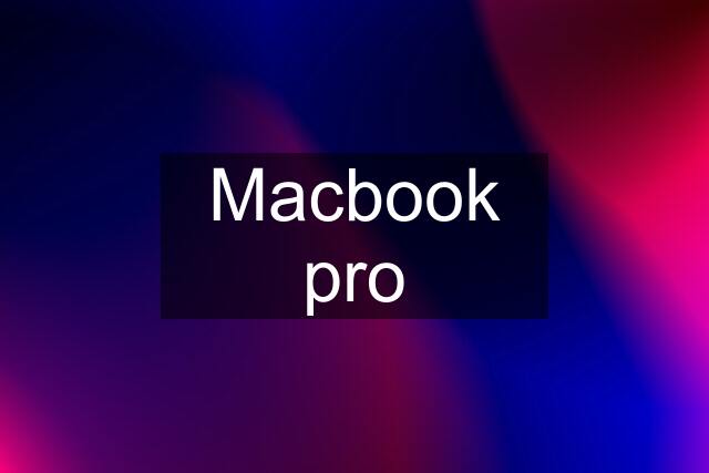 Macbook pro