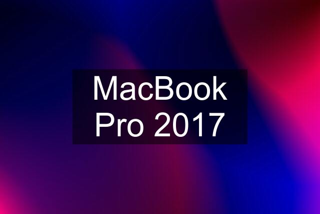 MacBook Pro 2017