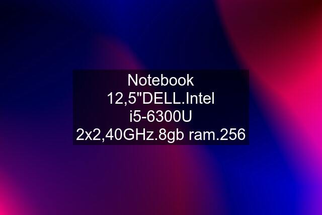 Notebook 12,5"DELL.Intel i5-6300U 2x2,40GHz.8gb ram.256