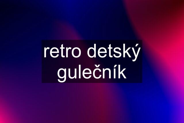 retro detský gulečník