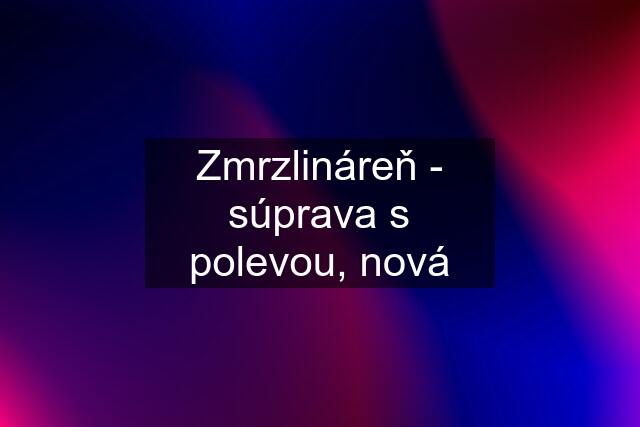 Zmrzlináreň - súprava s polevou, nová