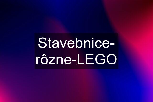 Stavebnice- rôzne-LEGO