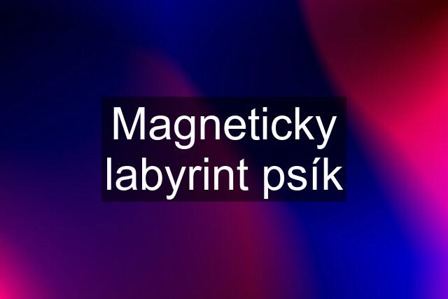 Magneticky labyrint psík