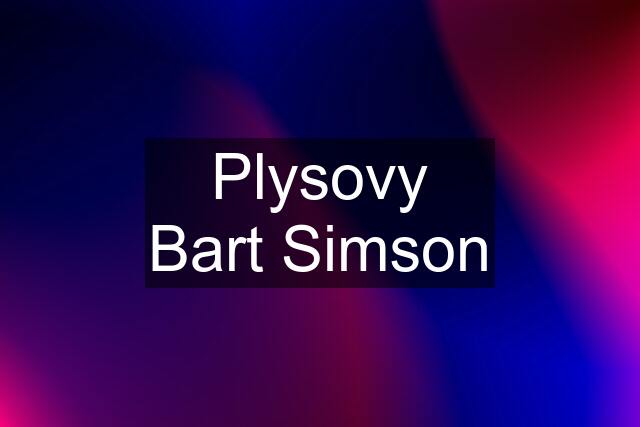 Plysovy Bart Simson