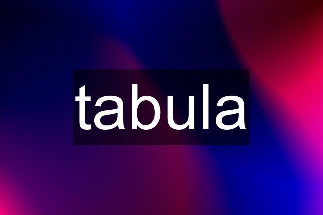 tabula