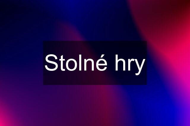 Stolné hry