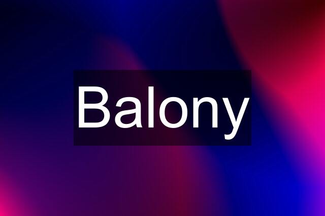 Balony