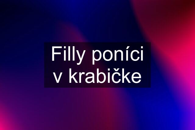 Filly poníci v krabičke