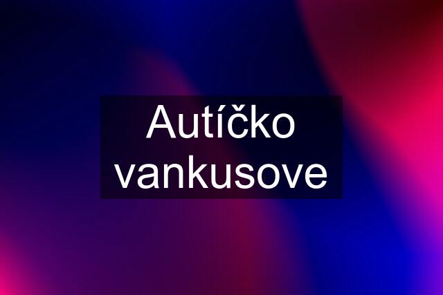 Autíčko vankusove