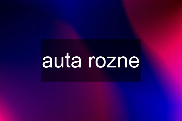 auta rozne