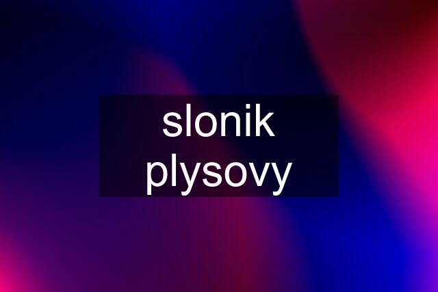 slonik plysovy