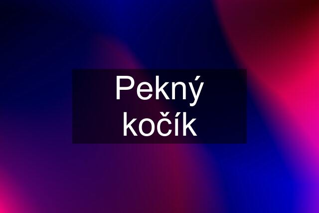 Pekný kočík