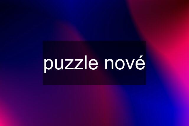 puzzle nové