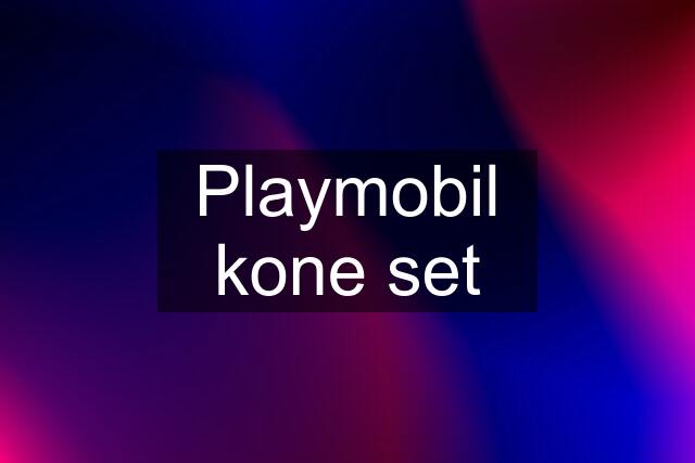 Playmobil kone set