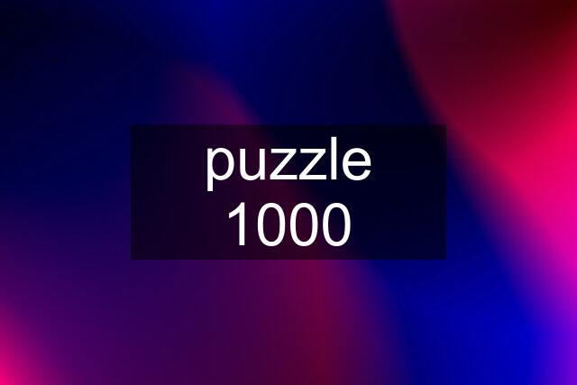puzzle 1000