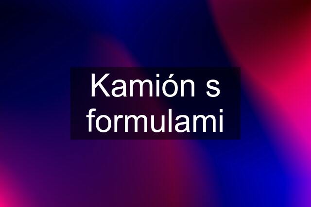 Kamión s formulami