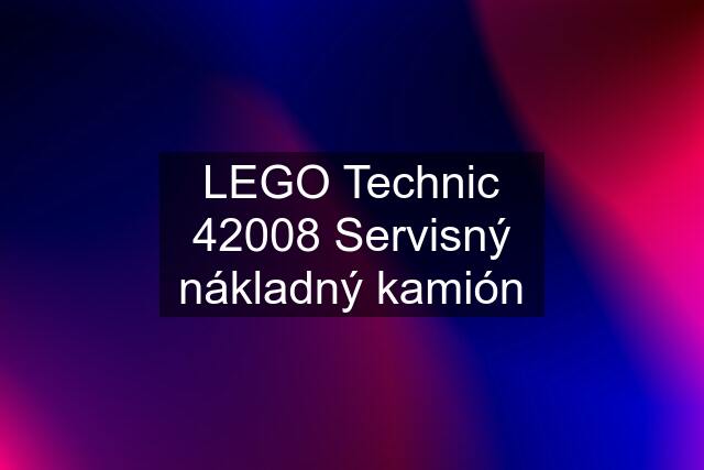 LEGO Technic 42008 Servisný nákladný kamión