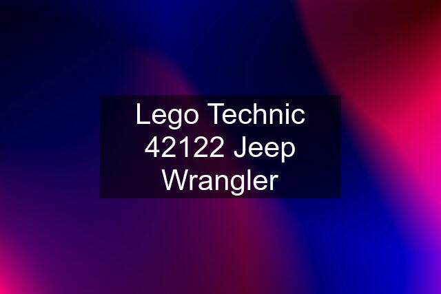 Lego Technic 42122 Jeep Wrangler