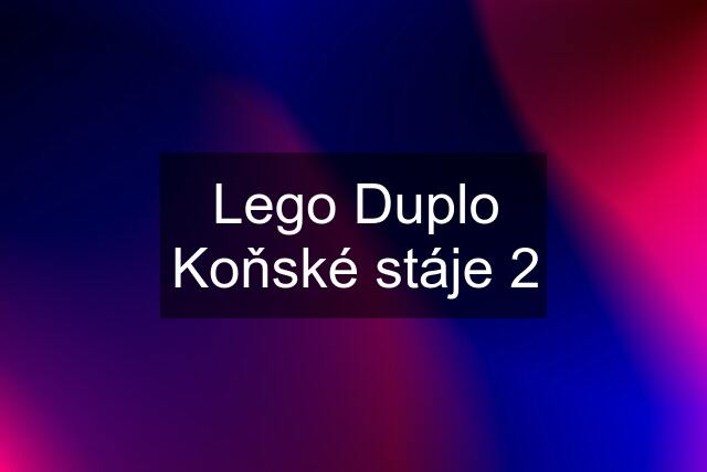 Lego Duplo Koňské stáje 2