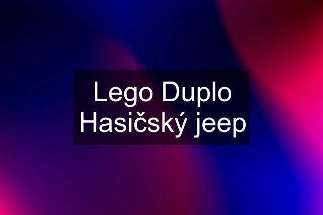 Lego Duplo Hasičský jeep