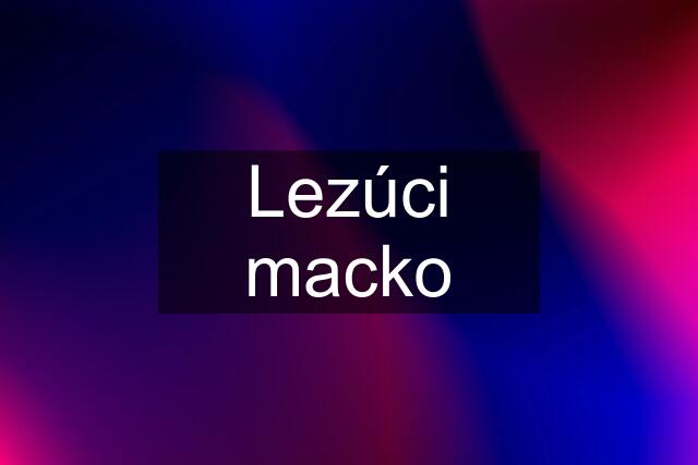 Lezúci macko