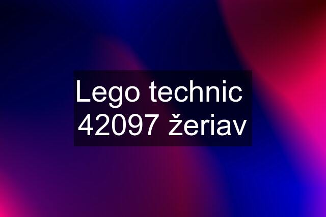 Lego technic  42097 žeriav