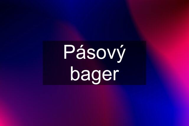 Pásový bager