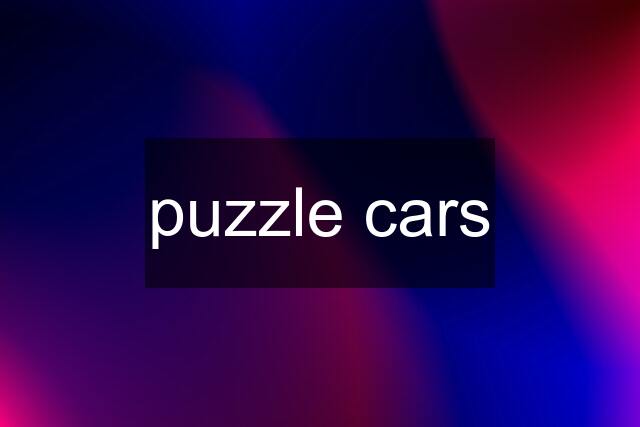 puzzle cars