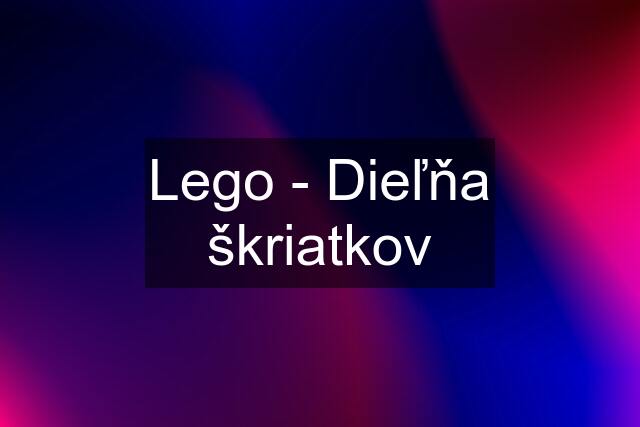 Lego - Dieľňa škriatkov