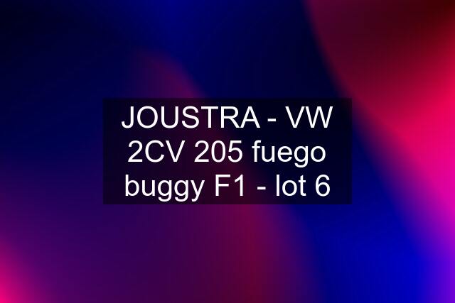 JOUSTRA - VW 2CV 205 fuego buggy F1 - lot 6