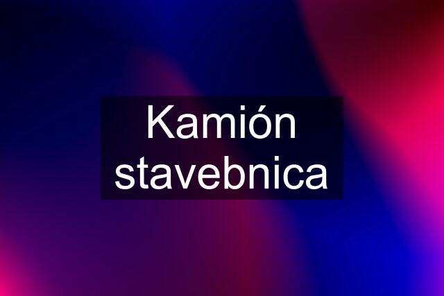 Kamión stavebnica