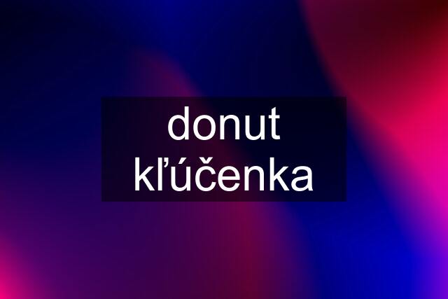 donut kľúčenka