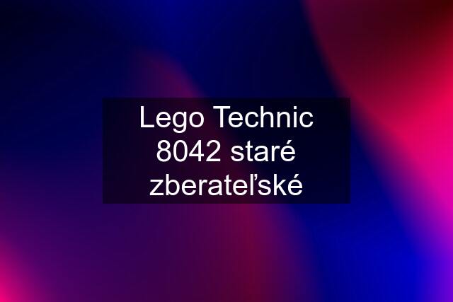 Lego Technic 8042 staré zberateľské