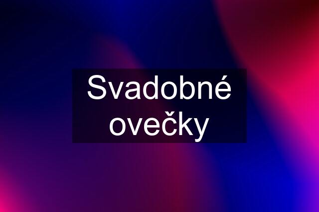 Svadobné ovečky