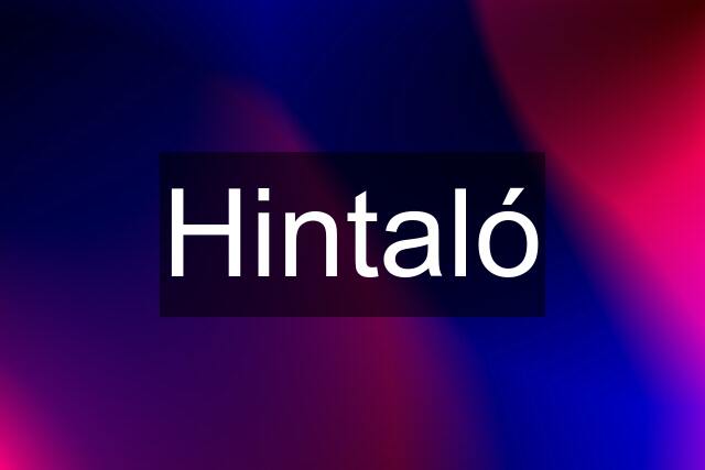 Hintaló