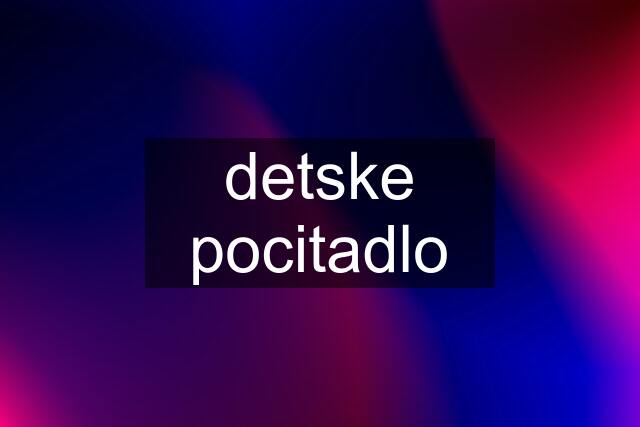 detske pocitadlo