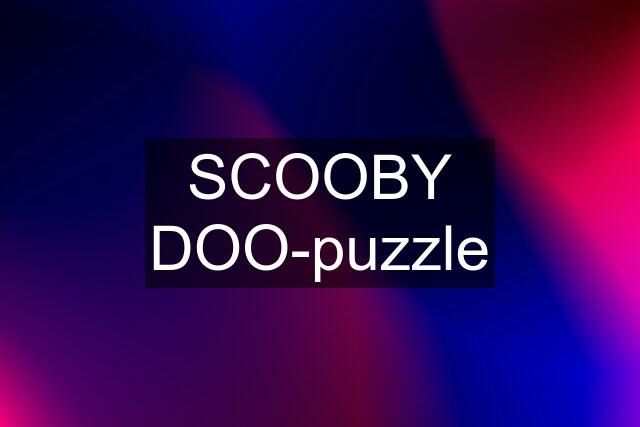 SCOOBY DOO-puzzle