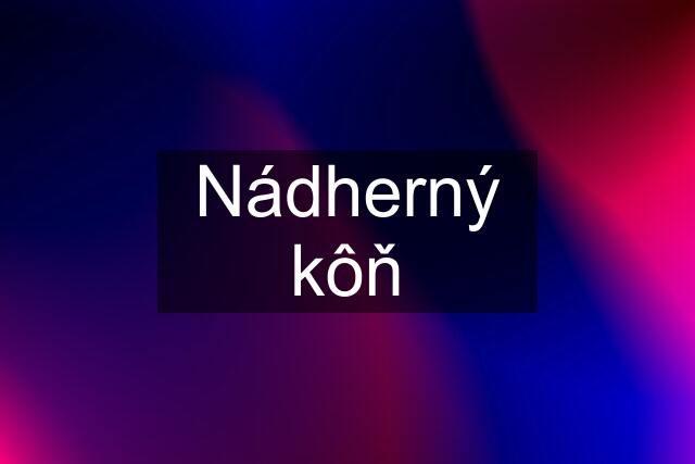 Nádherný kôň