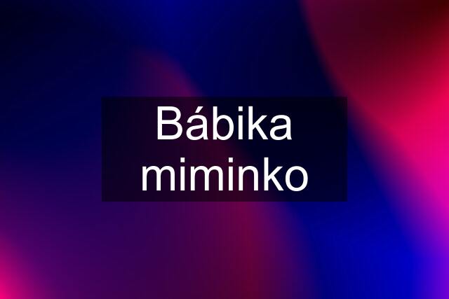 Bábika miminko