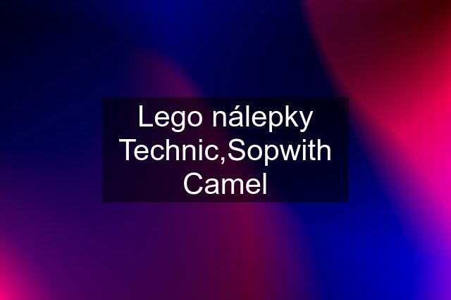 Lego nálepky Technic,Sopwith Camel