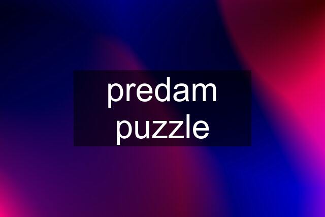 predam puzzle