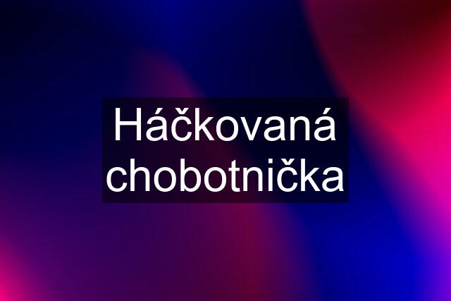 Háčkovaná chobotnička