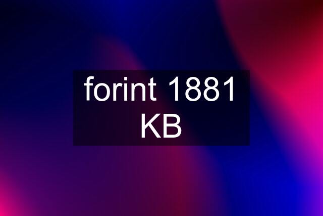 forint 1881 KB