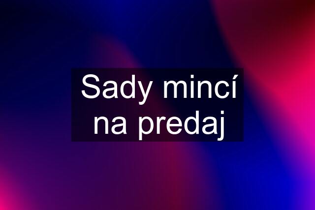 Sady mincí na predaj