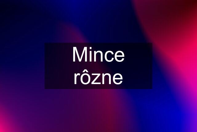 Mince rôzne