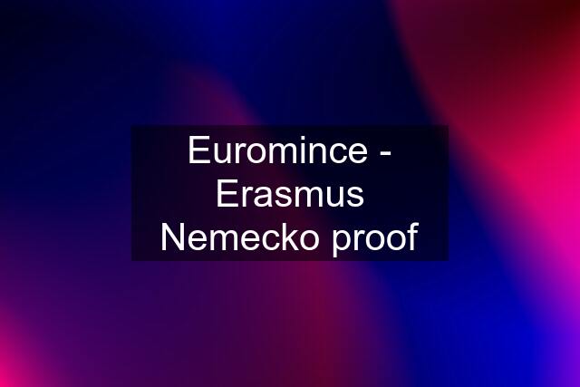 Euromince - Erasmus Nemecko proof