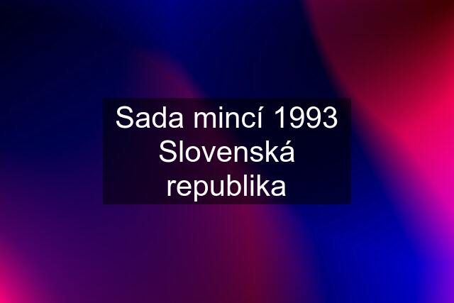 Sada mincí 1993 Slovenská republika