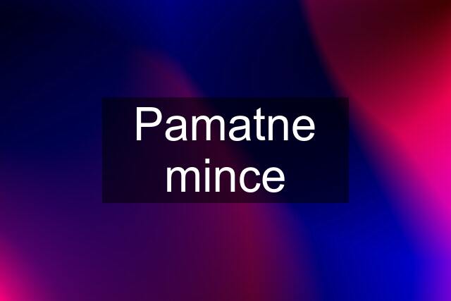 Pamatne mince